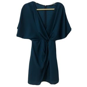 Guess by Marciano Kimono Style Dress with Front Knot, Color - Teal, Size XS